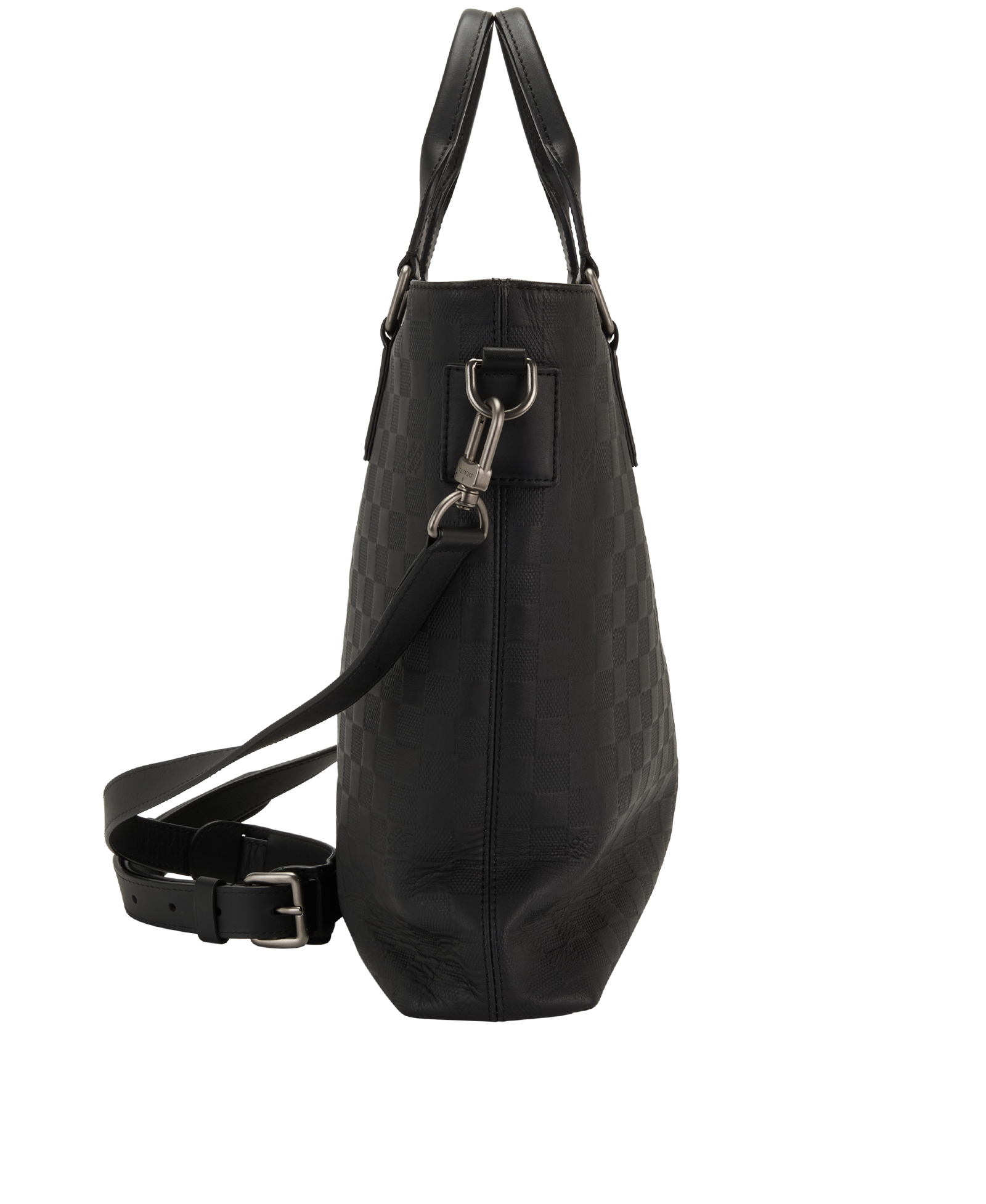 Daily Tote, &pound;610, Handbags, Black, Leather, Side view